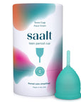 Saalt Teen Menstrual Cup | Aqua Green | The Period Co.