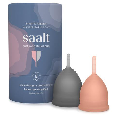 Saalt Soft Menstrual Cup Duo | Small + Regular | The Period Co.