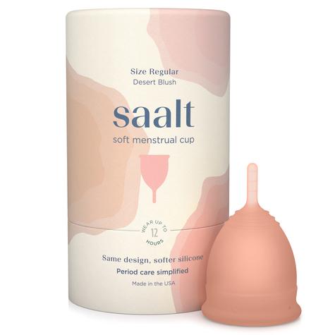 Saalt Soft Menstrual Cup | Desert Blush Regular | The Period Co.