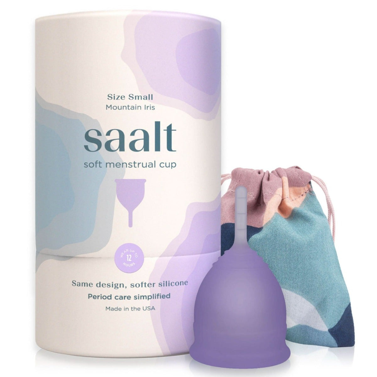 Saalt Soft Menstrual Cup | Mountain Iris Small | The Period Co.