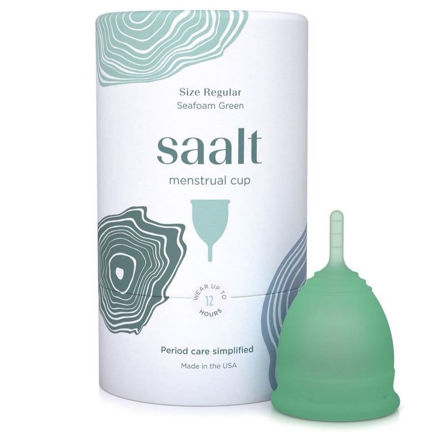 Saalt Menstrual Cup | Seafoam Green Regular | The Period Co.