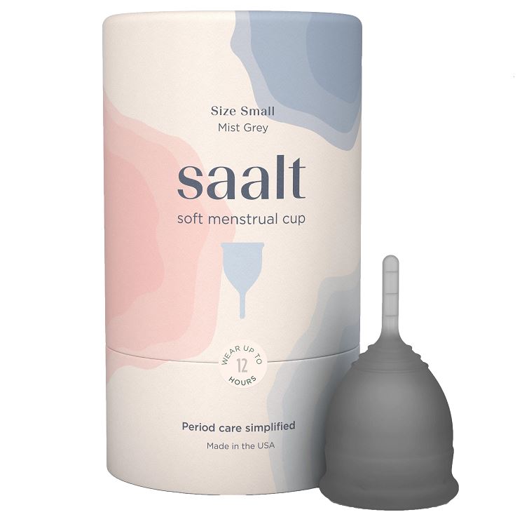 Saalt Soft Menstrual Cup | Mist Grey Small | The Period Co.