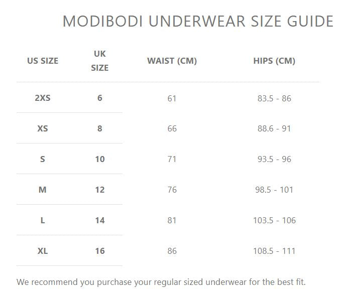 Modibodi Period Panties Underwear Classic Bikini MAXI-24Hrs